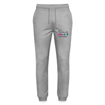 At the Full Of Holiday Spirit Beer - Stanley/Stella Mover Unisex Organic Jogging Trousers - heather grey - Front - Marisol (170cm) & Nik (191cm)