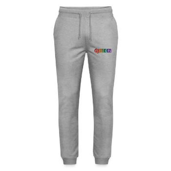 QUEEN RAINBOW  - Stanley/Stella Mover Unisex Organic Jogging Trousers - heather grey - Front - Marisol (170cm) & Nik (191cm)