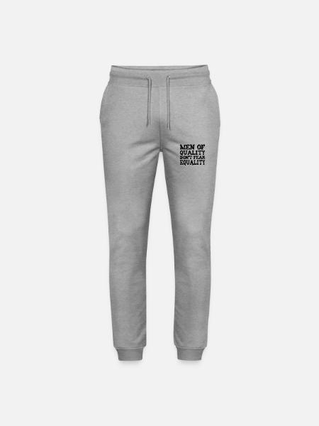 men of quality don't fear equality - Stanley/Stella Unisex Bio Jogginghose Mover  - Grau meliert