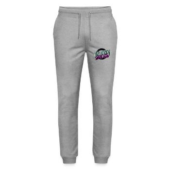 Calendrier de protestation d’une femme blackhistory - Pantalon de jogging bio MOVER Stanley/Stella unisexe - gris chiné - Devant - Marisol (170cm) & Nik (191cm)