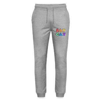 SAG GAY - Stanley/Stella Unisex Bio Jogginghose Mover  - Grau meliert - Vorne - Marisol (170cm) & Nik (191cm)