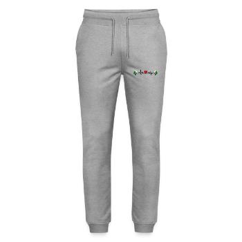 Heart rate cardio for Pakistan - Stanley/Stella Mover Unisex Organic Jogging Trousers - heather grey - Front - Marisol (170cm) & Nik (191cm)