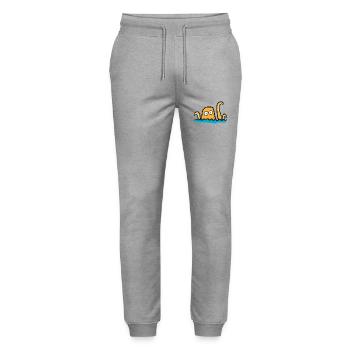 funny giant octopus - Stanley/Stella Mover Unisex Organic Jogging Trousers - heather grey - Front - Marisol (170cm) & Nik (191cm)