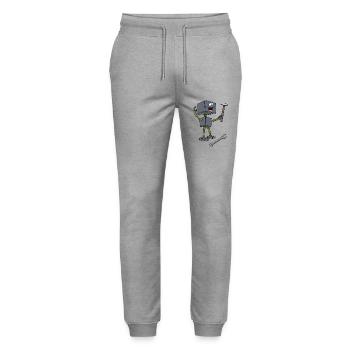 Hand Window Robot Tool Technology Technology - Stanley/Stella Mover Unisex Organic Jogging Trousers - heather grey - Front - Marisol (170cm) & Nik (191cm)