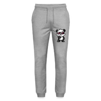 Panda Comic Cool - Stanley/Stella Unisex Bio Jogginghose Mover  - Grau meliert - Vorne - Marisol (170cm) & Nik (191cm)
