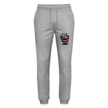 Colorful cool zombie - Stanley/Stella Mover Unisex Organic Jogging Trousers - heather grey - Front - Marisol (170cm) & Nik (191cm)