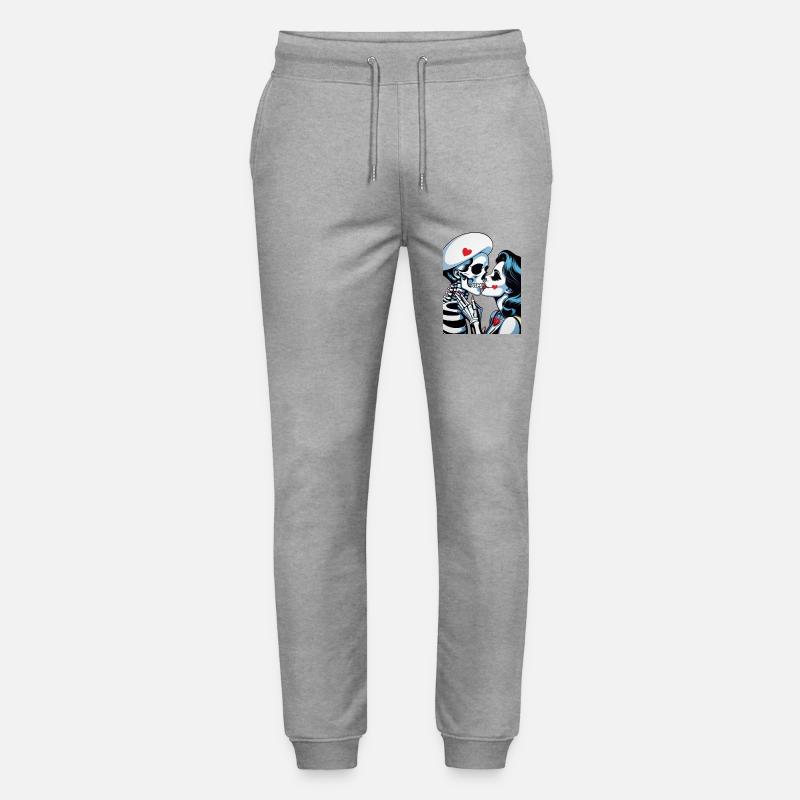 Skelett Paar - Stanley/Stella Unisex Bio Jogginghose Mover  - Grau meliert