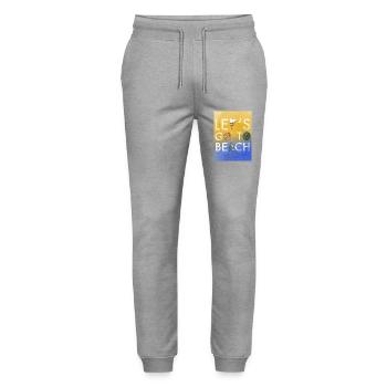 Lets Go to beach - Stanley/Stella Unisex Bio Jogginghose Mover  - Grau meliert - Vorne - Marisol (170cm) & Nik (191cm)