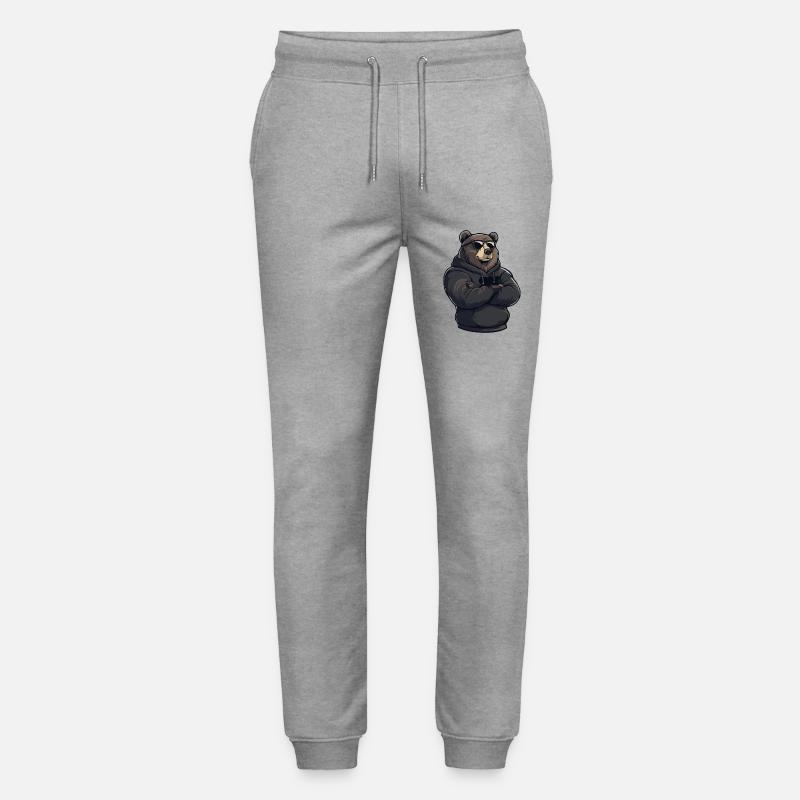 Bär Comic Braunbär - Stanley/Stella Unisex Bio Jogginghose Mover  - Grau meliert