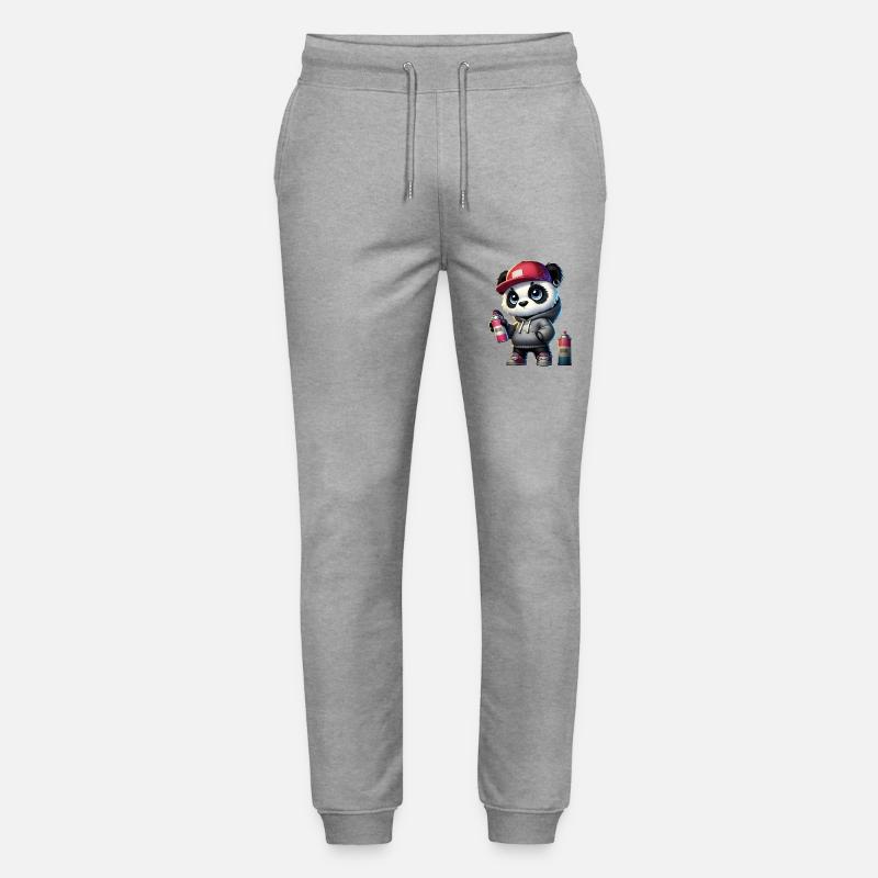 Panda Graffiti - Stanley/Stella Unisex Bio Jogginghose Mover  - Grau meliert