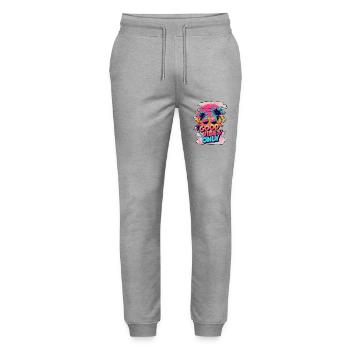 GoodVibesOnly - Stanley/Stella Mover Unisex Organic Jogging Trousers - heather grey - Front - Marisol (170cm) & Nik (191cm)