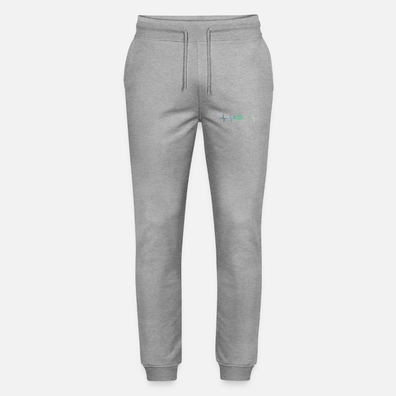 Chess Heartbeat Schachsets - Stanley/Stella Unisex Bio Jogginghose Mover  - Grau meliert