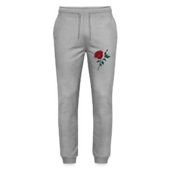 Murmure de la Rose - Pantalon de jogging bio MOVER Stanley/Stella unisexe - gris chiné - Devant - Marisol (170cm) & Nik (191cm)