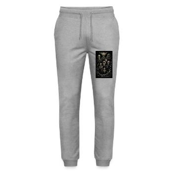 Bleak & spiritual Forest Fantasy family - Stanley/Stella Mover Unisex Organic Jogging Trousers - heather grey - Front - Marisol (170cm) & Nik (191cm)