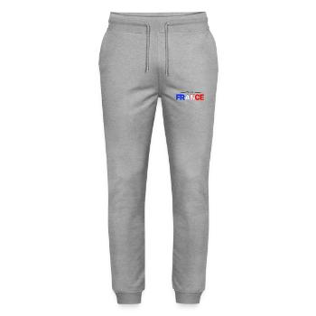 Team France - Stanley/Stella Mover Unisex Organic Jogging Trousers - heather grey - Front - Marisol (170cm) & Nik (191cm)