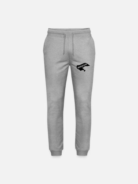 Borkum Island - Stanley/Stella Mover Unisex Organic Jogging Trousers - heather grey