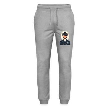 Schiffsführerin ohne Augen - Stanley/Stella Unisex Bio Jogginghose Mover  - Grau meliert - Vorne - Marisol (170cm) & Nik (191cm)