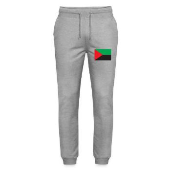 Martinique - Stanley/Stella Mover Unisex Organic Jogging Trousers - heather grey - Front - Marisol (170cm) & Nik (191cm)