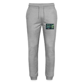 Plant lover - Stanley/Stella Unisex Bio Jogginghose Mover  - Grau meliert - Vorne - Marisol (170cm) & Nik (191cm)