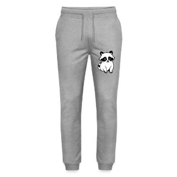 Raccoons Love - Pet Design - Stanley/Stella Mover Unisex Organic Jogging Trousers - heather grey - Front - Marisol (170cm) & Nik (191cm)