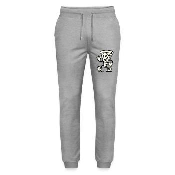 Pizza Comic - Stanley/Stella Mover Unisex Organic Jogging Trousers - heather grey - Front - Marisol (170cm) & Nik (191cm)