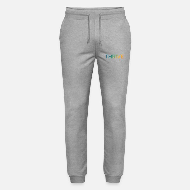 Thrive Gradient Schriftzug - Stanley/Stella Unisex Bio Jogginghose Mover  - Grau meliert