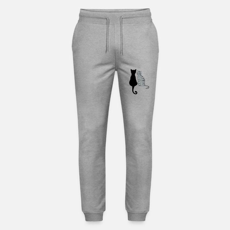 Schwarze und graue Katzen - Stanley/Stella Unisex Bio Jogginghose Mover - Grau meliert