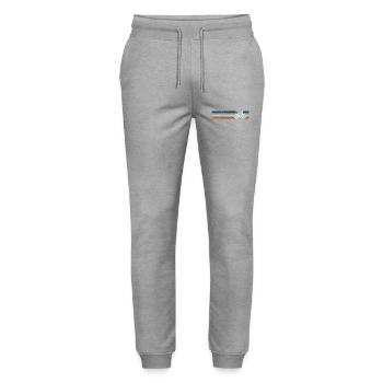 Bike vintage retro - Stanley/Stella Mover Unisex Organic Jogging Trousers - heather grey - Front - Marisol (170cm) & Nik (191cm)