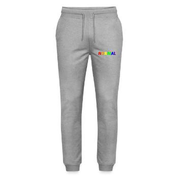 NORMAL - Stanley/Stella Mover Unisex Organic Jogging Trousers - heather grey - Front - Marisol (170cm) & Nik (191cm)