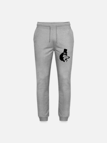 Mr. Wolf Gentlemen Cylinder - Stanley/Stella Mover Unisex Organic Jogging Trousers - heather grey