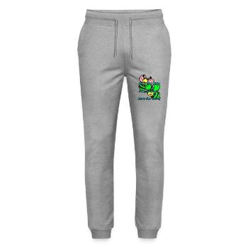 Abeilles - Pantalon de jogging bio MOVER Stanley/Stella unisexe - gris chiné - Devant - Marisol (170cm) & Nik (191cm)