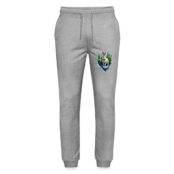 Beautiful illustration of a rabbit - Stanley/Stella Mover Unisex Organic Jogging Trousers - heather grey - Front - Marisol (170cm) & Nik (191cm)