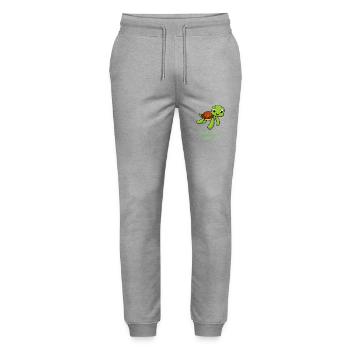 Turtle Love - Stanley/Stella Unisex Bio Jogginghose Mover  - Grau meliert - Vorne - Marisol (170cm) & Nik (191cm)