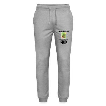 Philatéliste collectionneur collectionneur de timbres - Pantalon de jogging bio MOVER Stanley/Stella unisexe - gris chiné - Devant - Marisol (170cm) & Nik (191cm)