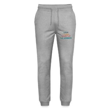 Louis la légende - Pantalon de jogging bio MOVER Stanley/Stella unisexe - gris chiné - Devant - Marisol (170cm) & Nik (191cm)