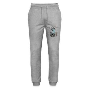 F...CK CANCER - HOFFNUNG, LIEBE & Kampf - Stanley/Stella Unisex Bio Jogginghose Mover  - Grau meliert - Vorne - Marisol (170cm) & Nik (191cm)