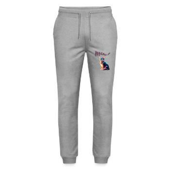 Beautiful cat - Stanley/Stella Mover Unisex Organic Jogging Trousers - heather grey - Front - Marisol (170cm) & Nik (191cm)