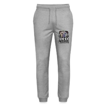 OLD ENGLISH BULLDOG Dog Dogs Bulldog - Stanley/Stella Mover Unisex Organic Jogging Trousers - heather grey - Front - Marisol (170cm) & Nik (191cm)