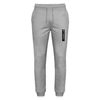 Millenial fond noir - Pantalon de jogging bio MOVER Stanley/Stella unisexe - gris chiné - Devant - Marisol (170cm) & Nik (191cm)