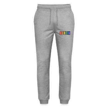 Gay Berlin - Stanley/Stella Mover Unisex Organic Jogging Trousers - heather grey - Front - Marisol (170cm) & Nik (191cm)
