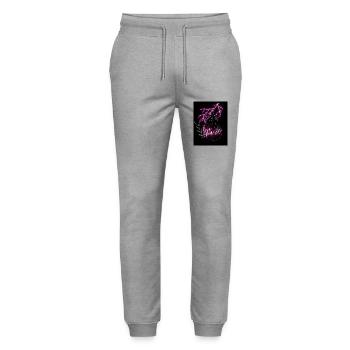 Love Music - Stanley/Stella Unisex Bio Jogginghose Mover  - Grau meliert - Vorne - Marisol (170cm) & Nik (191cm)