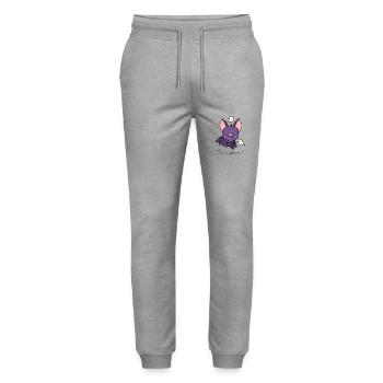 Süse Halloween Fledermaus - Stanley/Stella Unisex Bio Jogginghose Mover  - Grau meliert - Vorne - Marisol (170cm) & Nik (191cm)