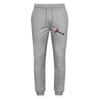 Banhammer - Stanley/Stella Mover Unisex Organic Jogging Trousers - heather grey - Front - Marisol (170cm) & Nik (191cm)