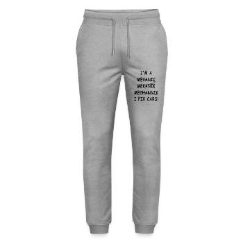 Motorcycle Motorcycle Rebel Legend Mechanic Fix Car Auto - Stanley/Stella Mover Unisex Organic Jogging Trousers - heather grey - Front - Marisol (170cm) & Nik (191cm)