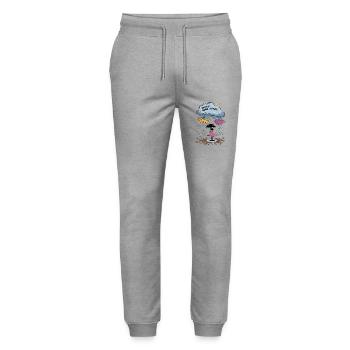 When It Rains, It Pours – Surreal Rainstorm - Stanley/Stella Mover Unisex Organic Jogging Trousers - heather grey - Front - Marisol (170cm) & Nik (191cm)