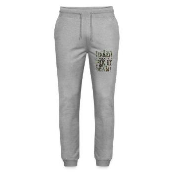 Opa, Oma, Opa, Oma, Papa, Mama, - Stanley/Stella Unisex Bio Jogginghose Mover  - Grau meliert - Vorne - Marisol (170cm) & Nik (191cm)