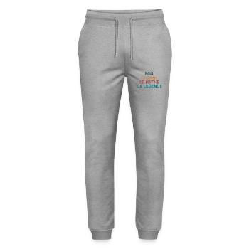 Paul la légende - Pantalon de jogging bio MOVER Stanley/Stella unisexe - gris chiné - Devant - Marisol (170cm) & Nik (191cm)