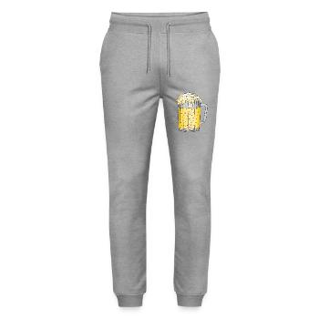 Becher - Stanley/Stella Unisex Bio Jogginghose Mover  - Grau meliert - Vorne - Marisol (170cm) & Nik (191cm)