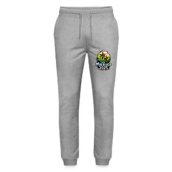 Mexico 2025 - Stanley/Stella Mover Unisex Organic Jogging Trousers - heather grey - Front - Marisol (170cm) & Nik (191cm)