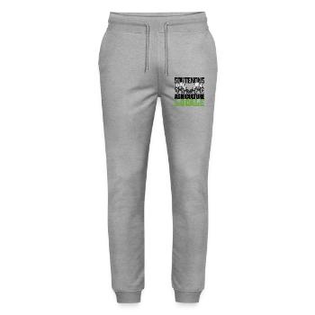 Unterstützen wir die lokale Landwirtschaft. Landwirte in Frankreich - Stanley/Stella Unisex Bio Jogginghose Mover  - Grau meliert - Vorne - Marisol (170cm) & Nik (191cm)